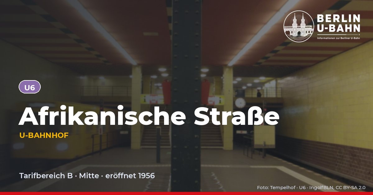 U-Bahnhof Afrikanische Straße
