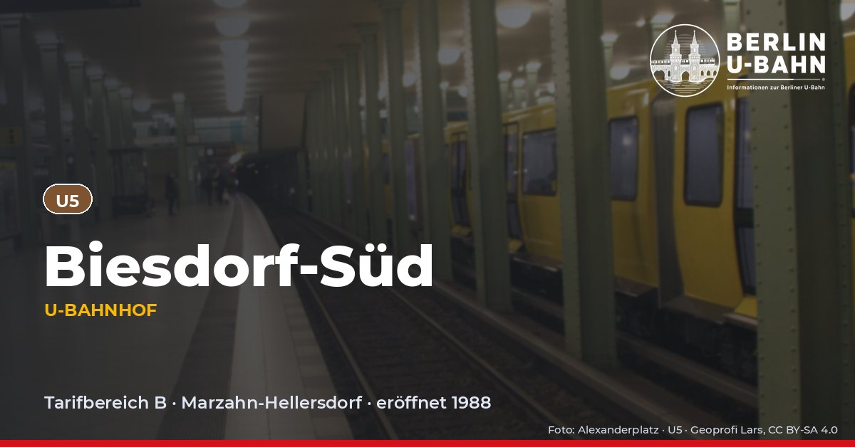 U-Bahnhof Biesdorf-Süd