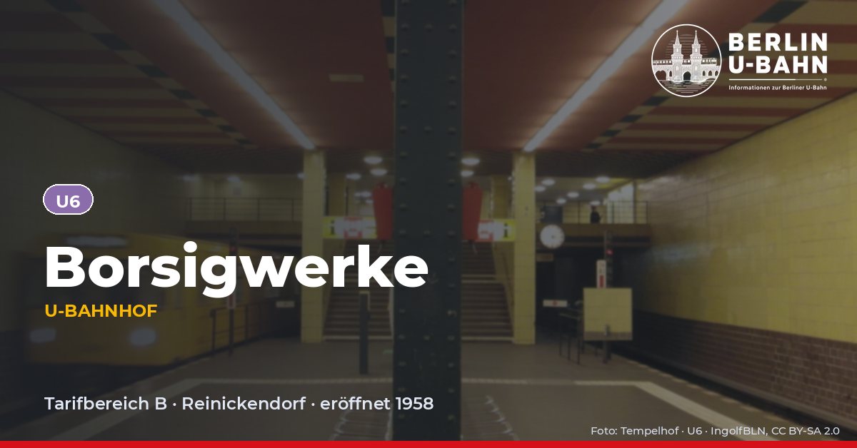 U-Bahnhof Borsigwerke