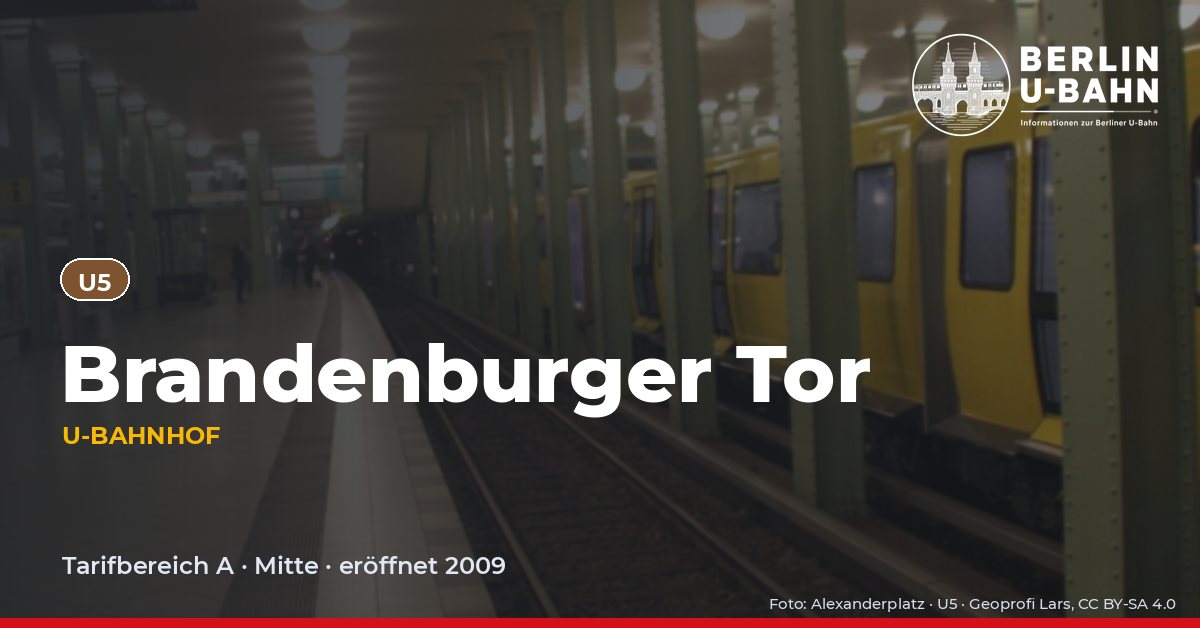 U-Bahnhof Brandenburger Tor