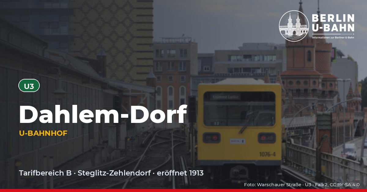 U-Bahnhof Dahlem-Dorf