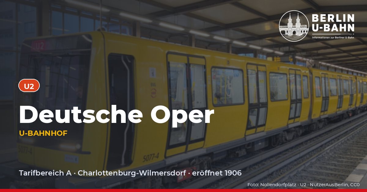 U-Bahnhof Deutsche Oper
