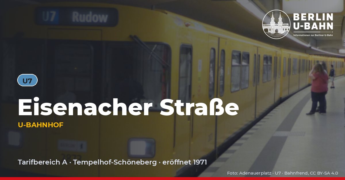 U-Bahnhof Eisenacher Straße