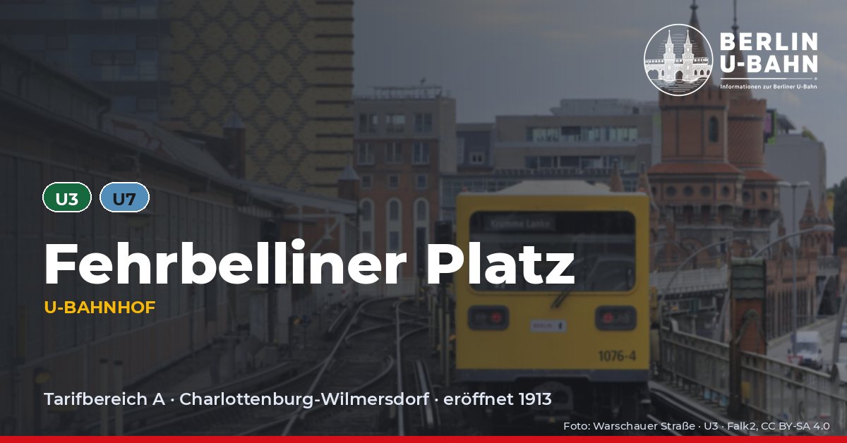 U-Bahnhof Fehrbelliner Platz