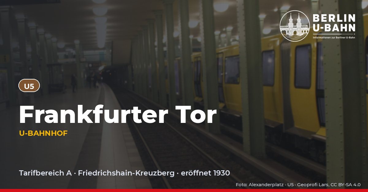 U-Bahnhof Frankfurter Tor