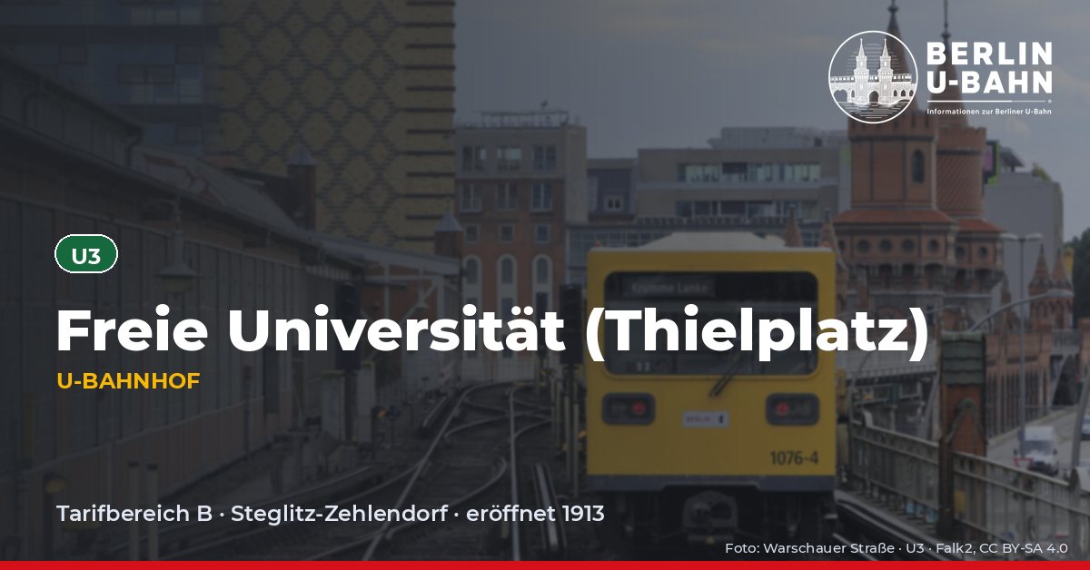 U-Bahnhof Freie Universität (Thielplatz)