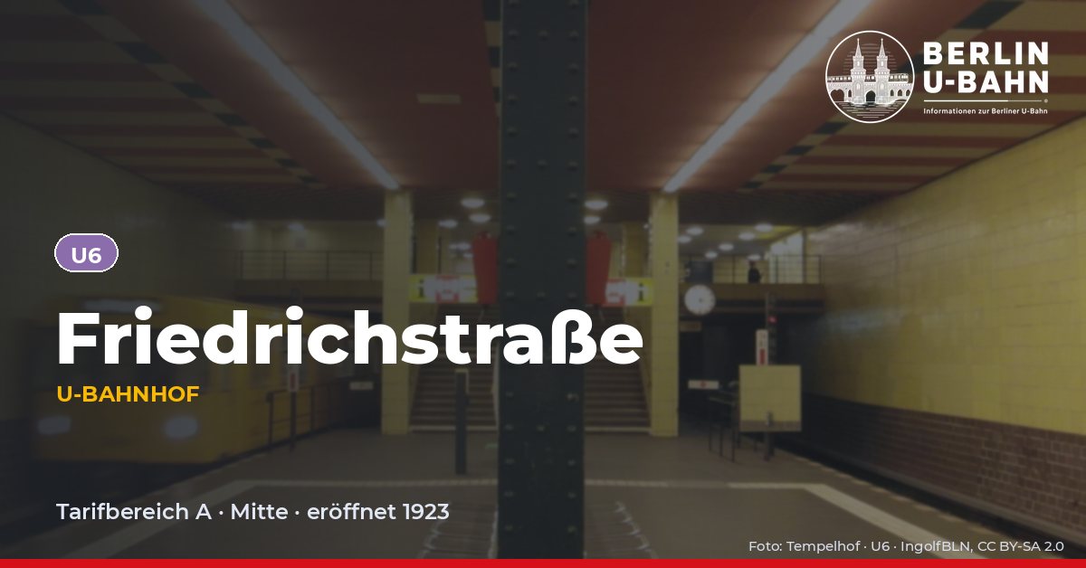 U-Bahnhof Friedrichstraße