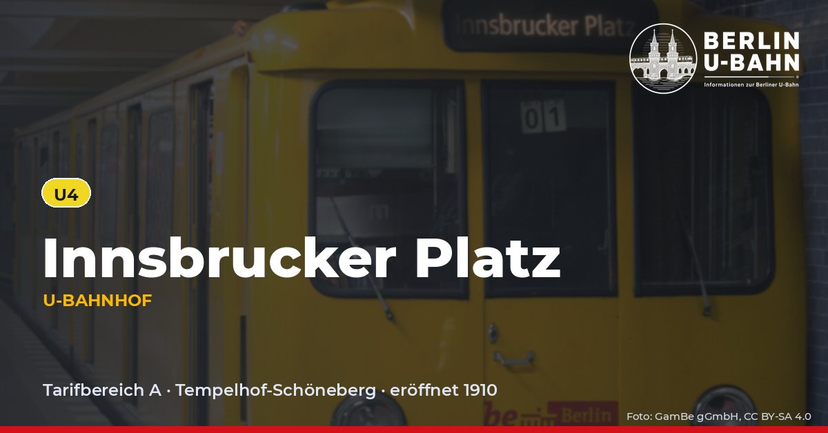 U-Bahnhof Innsbrucker Platz