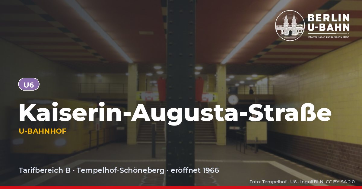 U-Bahnhof Kaiserin-Augusta-Straße