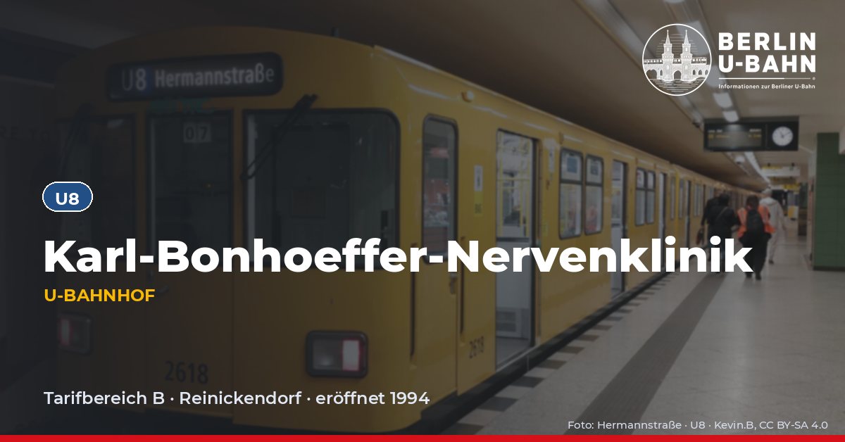 U-Bahnhof Karl-Bonhoeffer-Nervenklinik