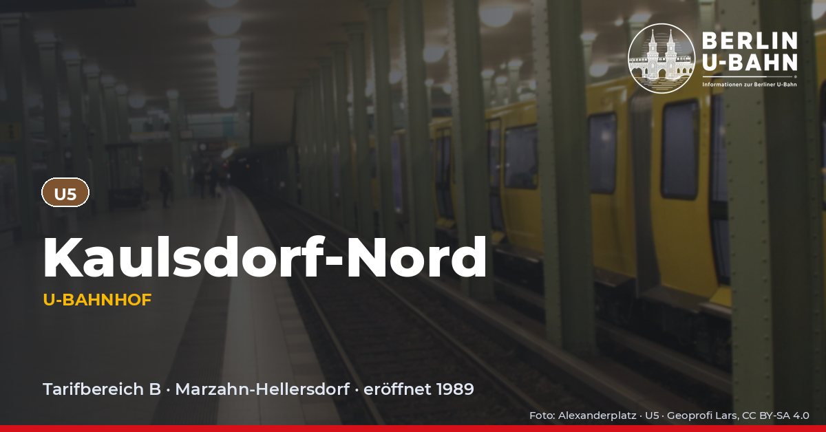 U-Bahnhof Kaulsdorf-Nord
