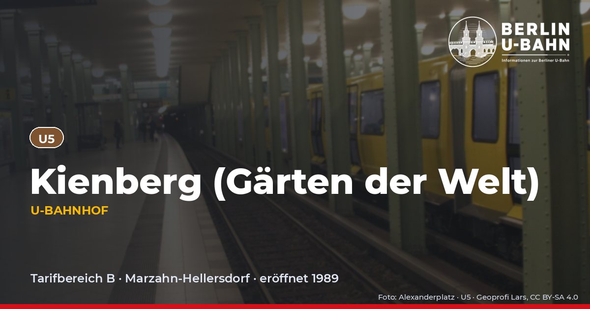 U-Bahnhof Kienberg (Gärten der Welt)
