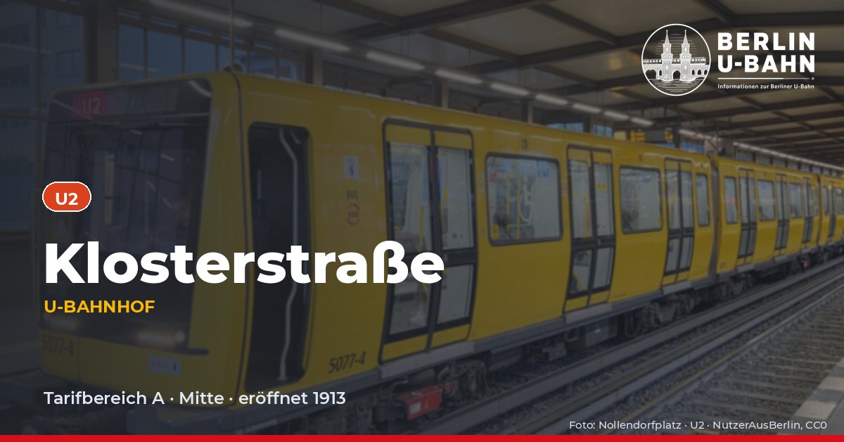 U-Bahnhof Klosterstraße