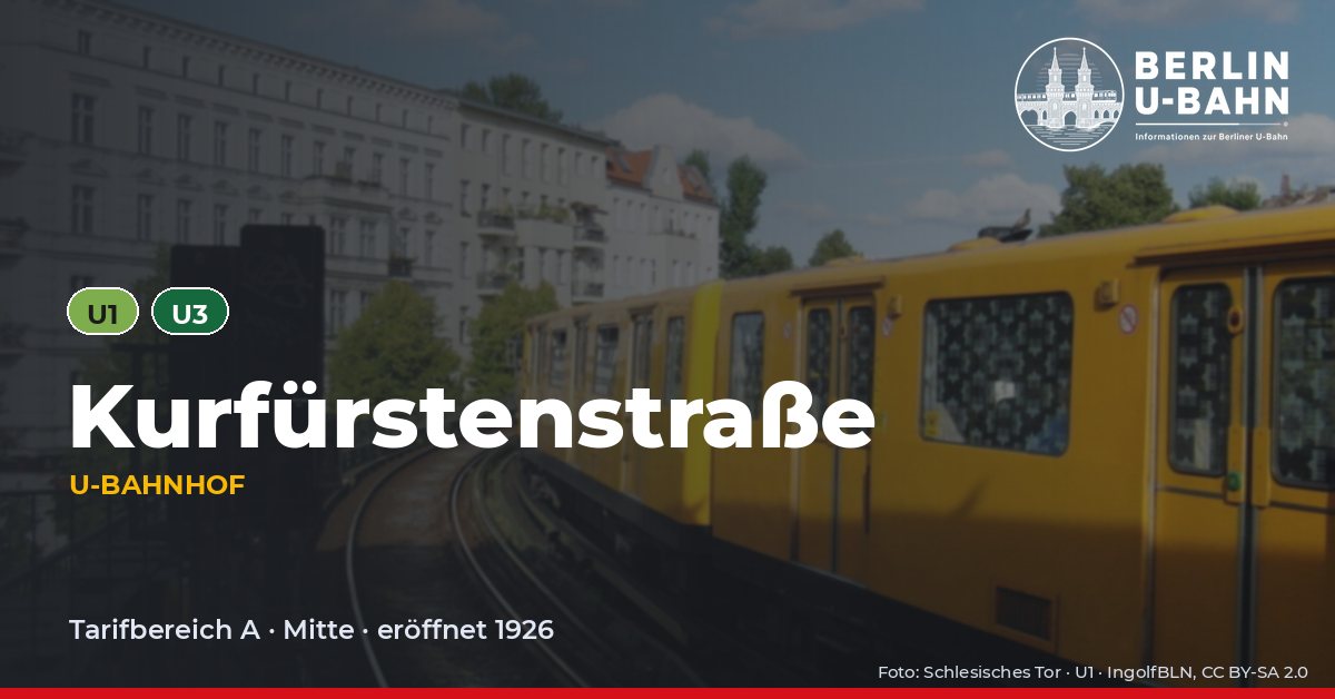 U-Bahnhof Kurfürstenstraße