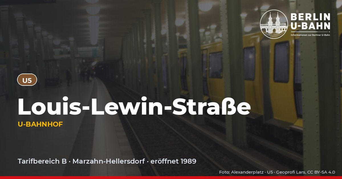 U-Bahnhof Louis-Lewin-Straße