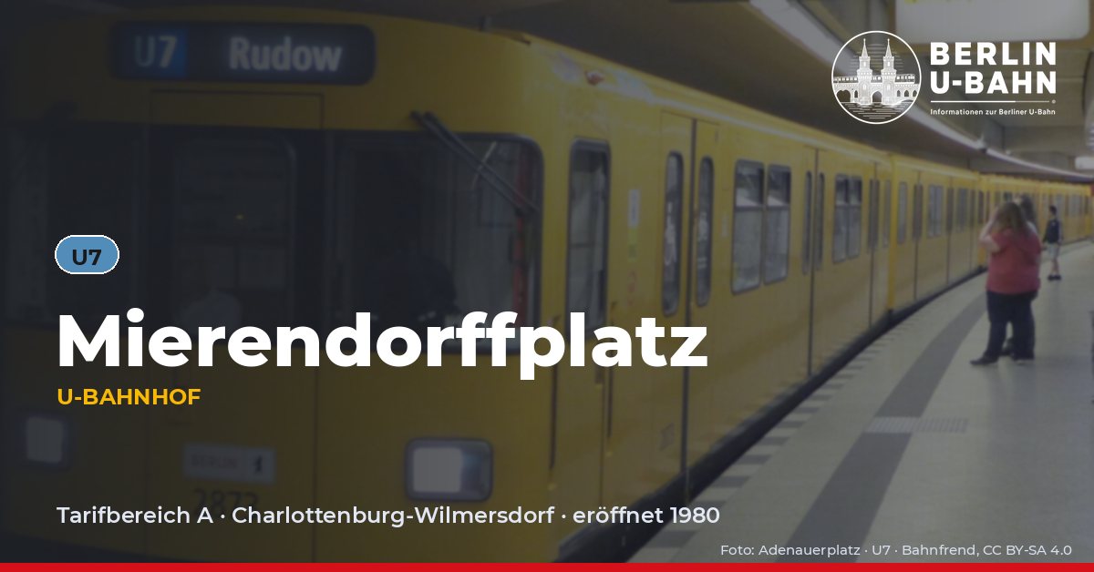 U-Bahnhof Mierendorffplatz