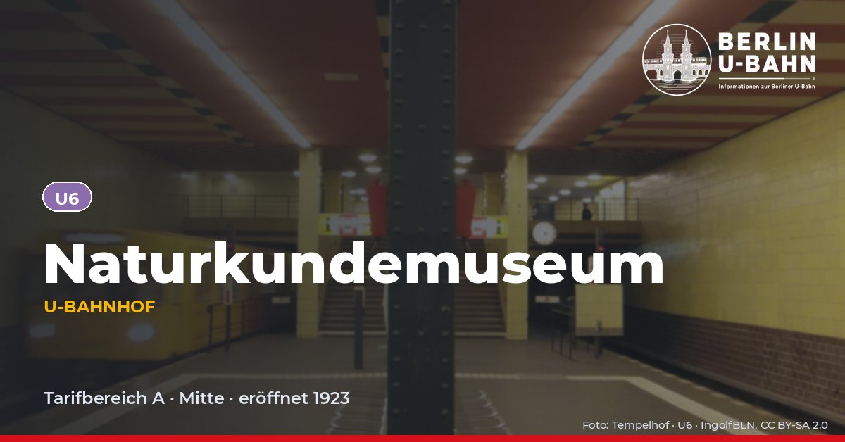 U-Bahnhof Naturkundemuseum
