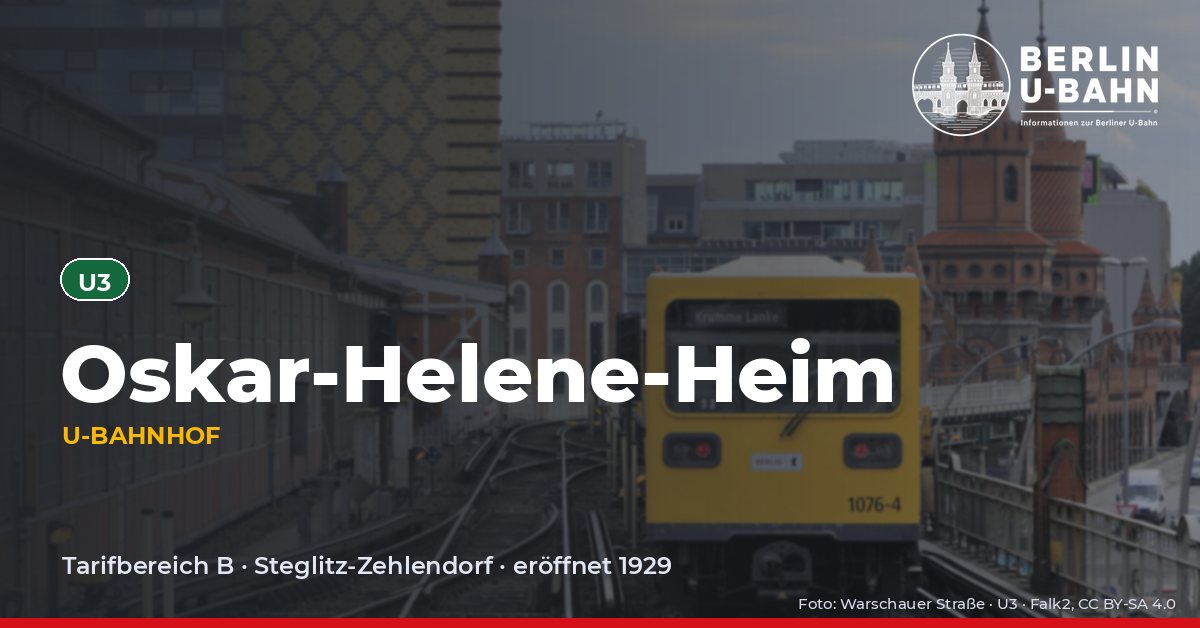 U-Bahnhof Oskar-Helene-Heim