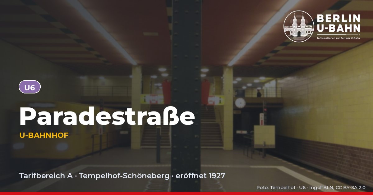U-Bahnhof Paradestraße