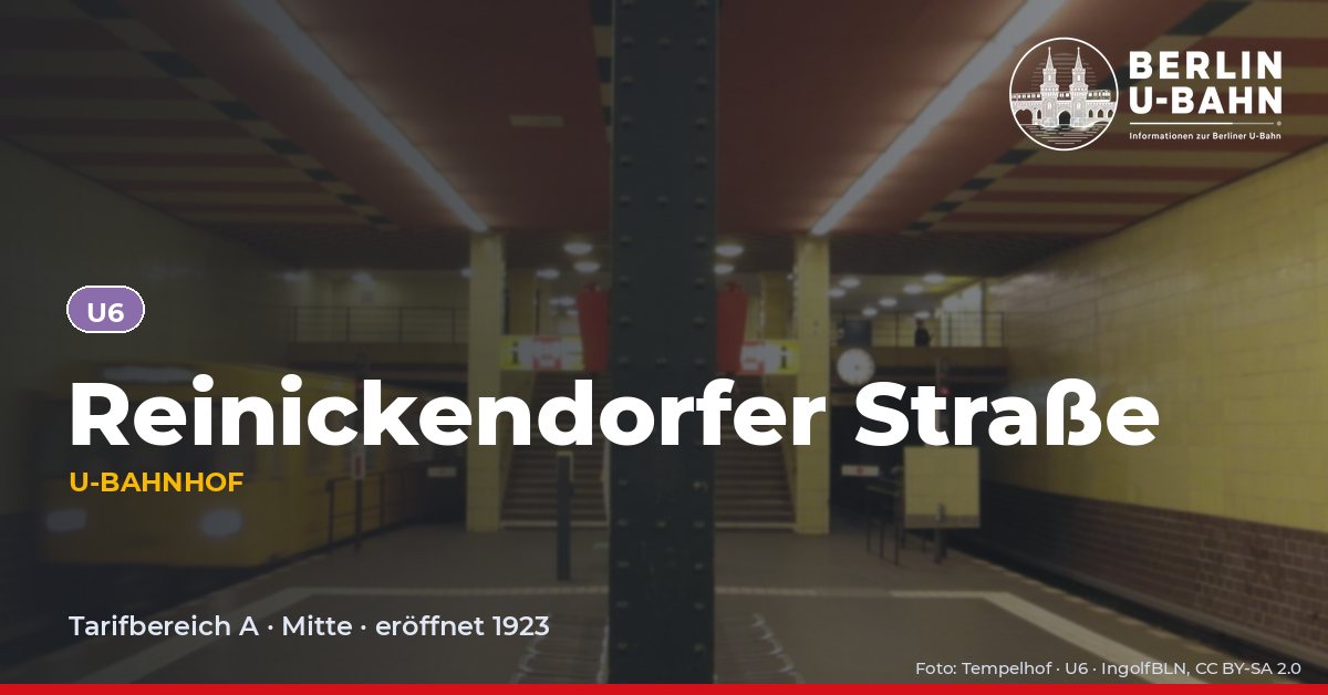U-Bahnhof Reinickendorfer Straße