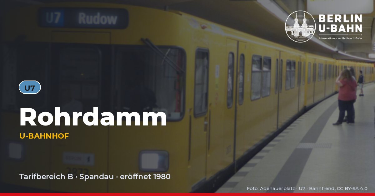 U-Bahnhof Rohrdamm