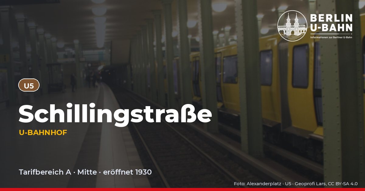 U-Bahnhof Schillingstraße