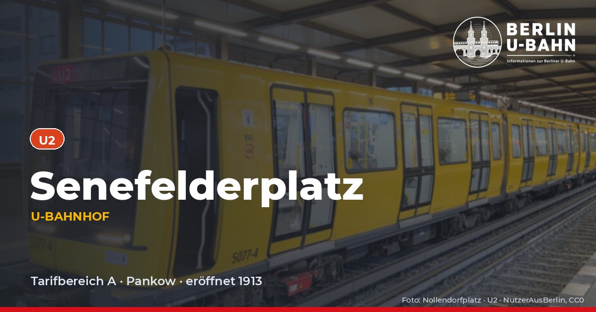 U-Bahnhof Senefelderplatz