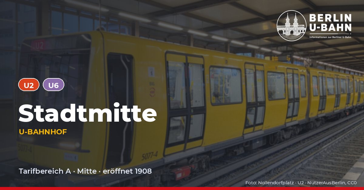 U-Bahnhof Stadtmitte