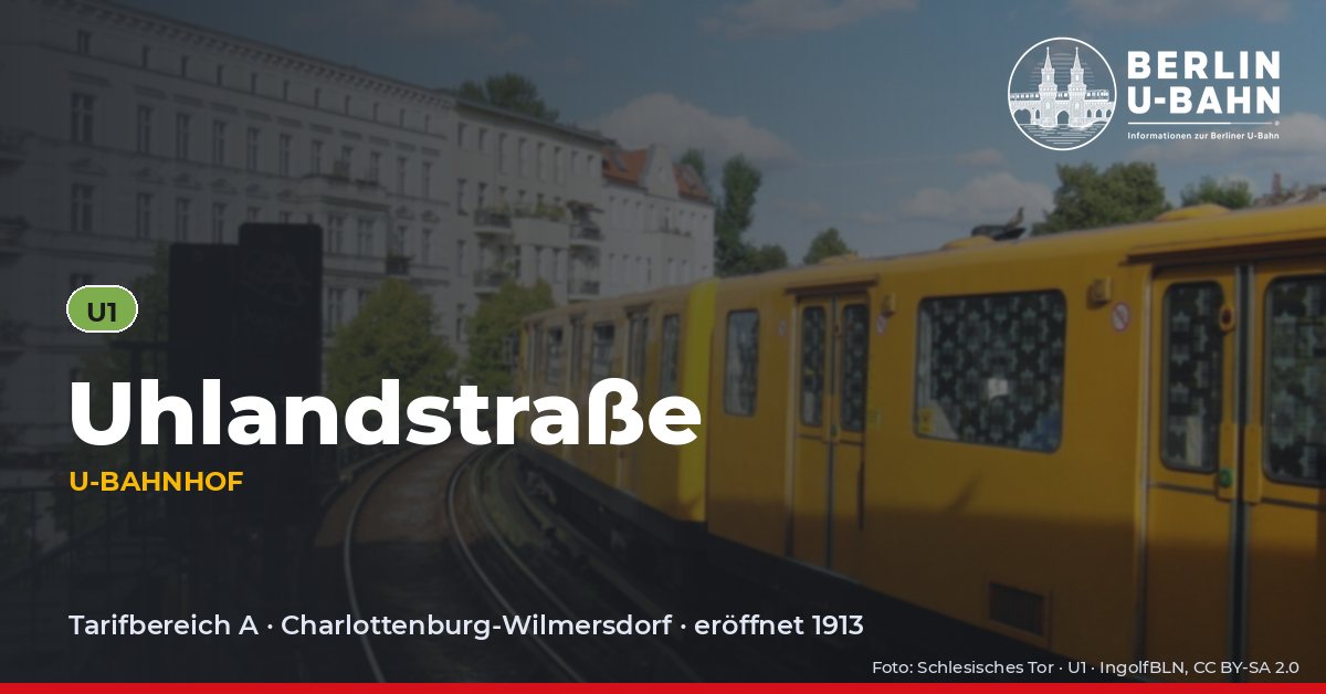 U-Bahnhof Uhlandstraße