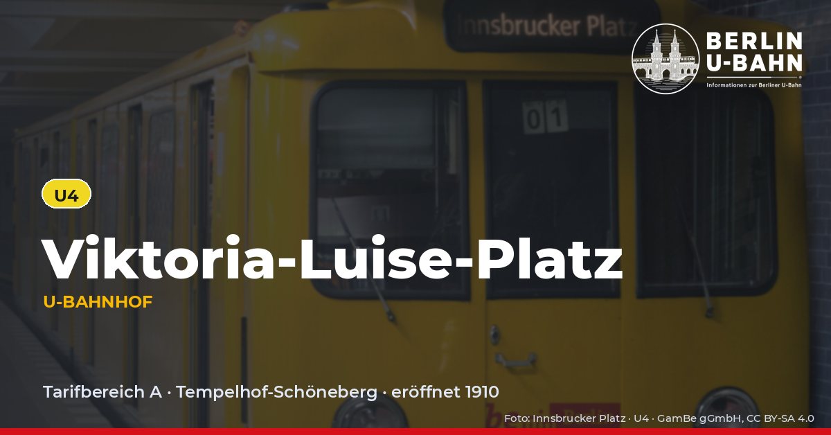 U-Bahnhof Viktoria-Luise-Platz