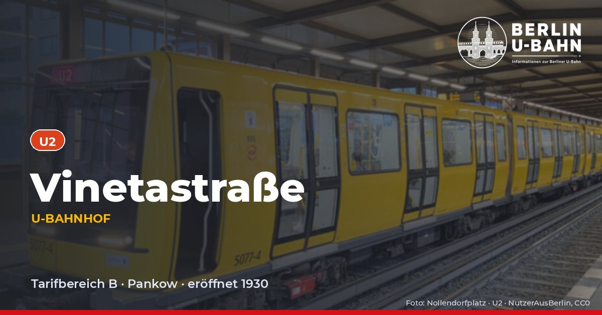 U-Bahnhof Vinetastraße