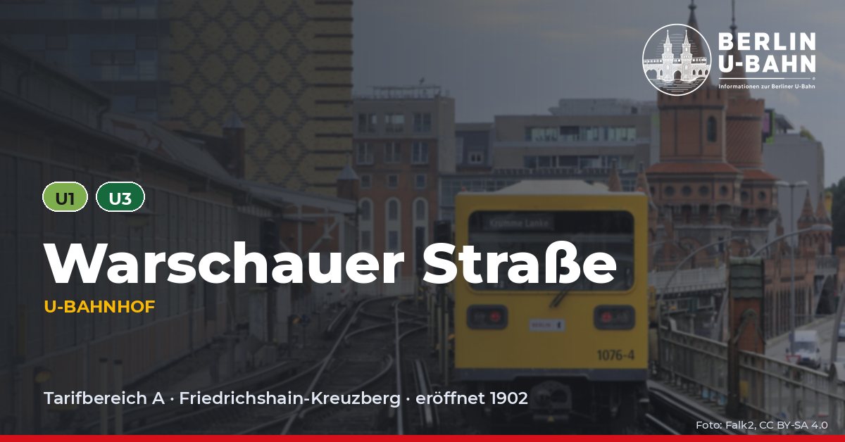 U-Bahnhof Warschauer Straße