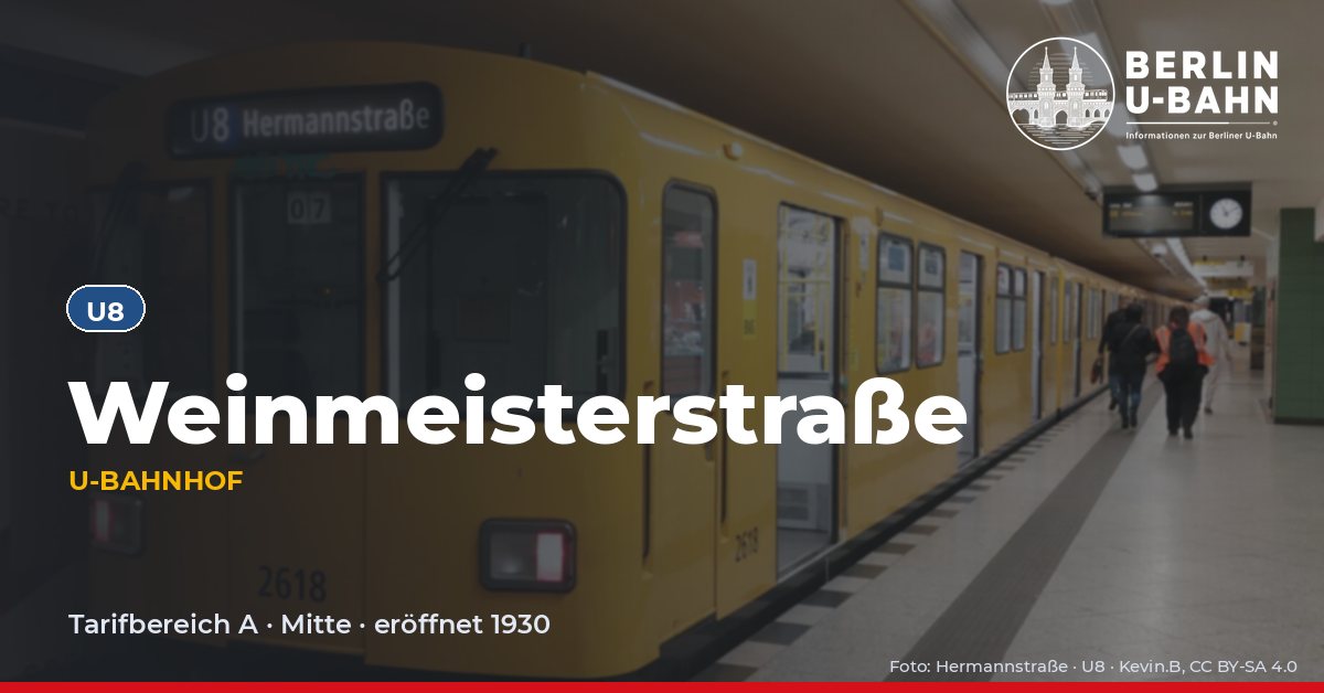 U-Bahnhof Weinmeisterstraße