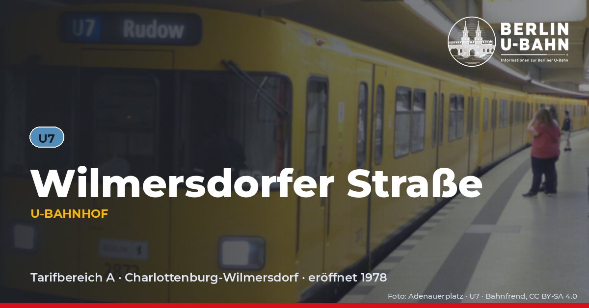 U-Bahnhof Wilmersdorfer Straße