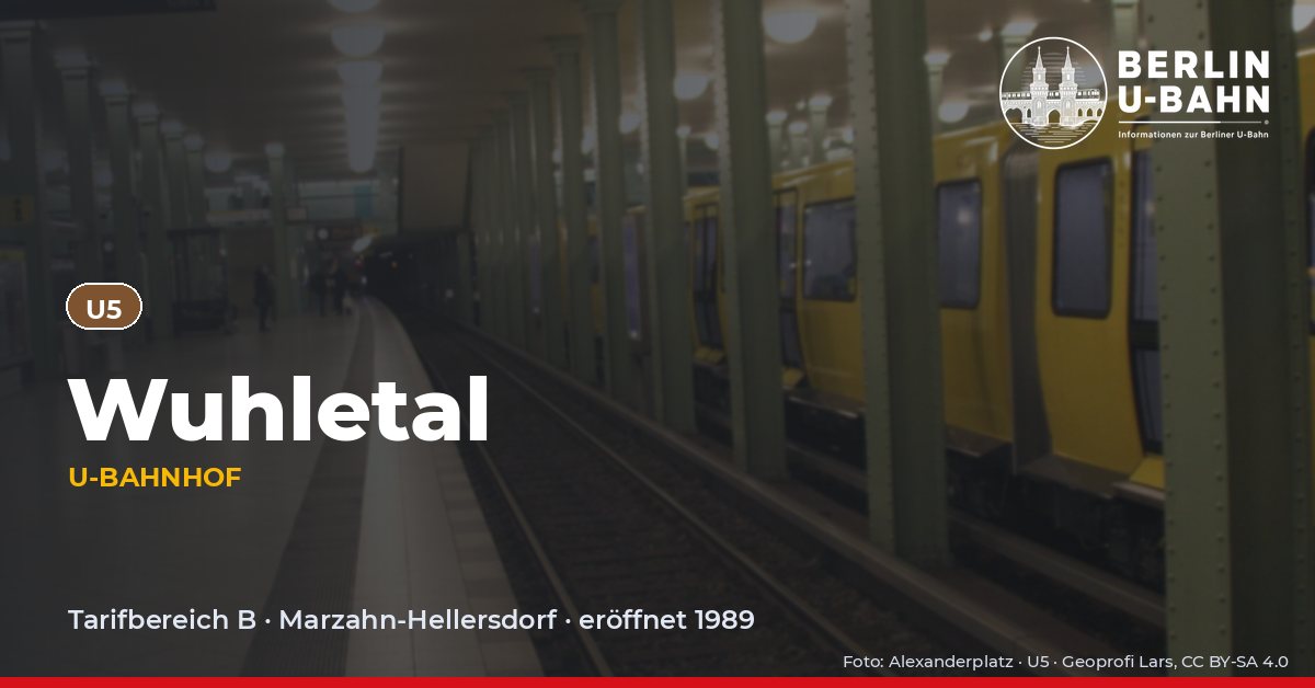 U-Bahnhof Wuhletal